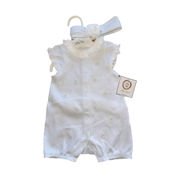 NWT Little Me Romper Baby Girl Size 6 Months - Picture 1 of 5